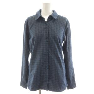 Winter Longsleeve Shirt シャツ ブラウス 長袖 S 紺 ネイビー 青 ブルー チェック柄