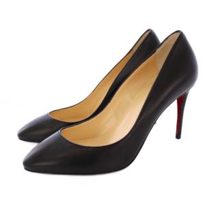 パンプス ハイヒール レザー 36 黒 ブラック /KH