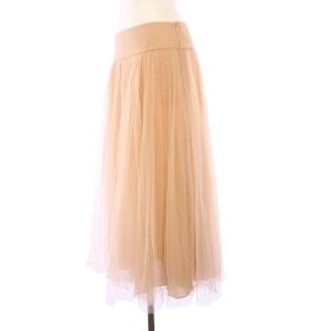 Christian Dior プリュムティドット チュールスカート I40 ピンクベージュ 841J50A8810