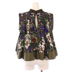 sacai 23SS ブラウス ノースリーブ 花柄 2 マルチカラー