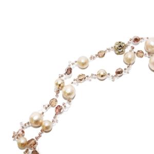 ANTEPRIMA ネックレス ビーズ ベージュ 白 /KH