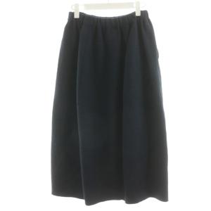 JURGEN LEHL フレアスカート ミモレ ロング コットン 紺 ネイビー J0593US161 /AN42