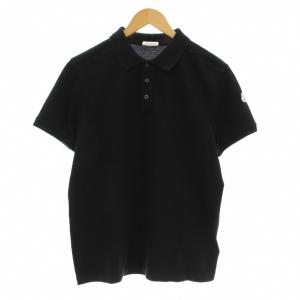 MAGLIA POLO MANICA CORTA ポロシャツ カットソー 鹿の子 半袖 ワッペン M 黒
