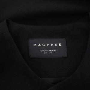 MACPHEE ビンテージギャバジンオールインワン スラックスパンツ ノースリーブ ウール 34 黒 ブラック 12-06-41-06703