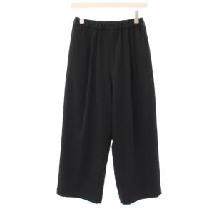 25SS ポリエステルツイルリラックスパンツ ワイドパンツ イージーパンツ 36 黒 25030220601010