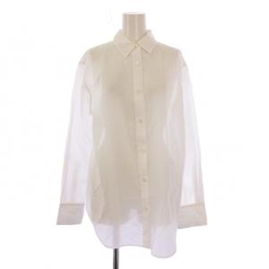 24SS Sheer Shirting BF Shirt シアーシャツ ブラウス 長袖 レギュラーカラー