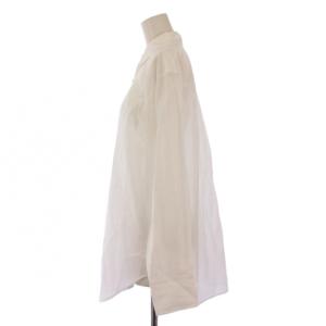 Theory 24SS Sheer Shirting BF Shirt シアーシャツ ブラウス 長袖 レギュラーカラー
