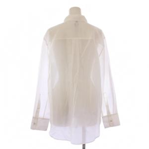Theory 24SS Sheer Shirting BF Shirt シアーシャツ ブラウス 長袖 レギュラーカラー