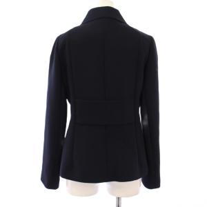 HERMES ダブルブレストコート 36 ネイビー