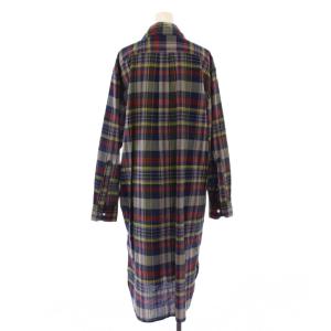 POLO RALPH LAUREN シャツワンピース ミモレ ロング 長袖 レギュラーカラー ロゴ 刺繍 チェック柄 2 マルチカラー /BB