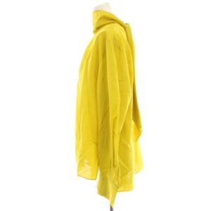 BALLSEY 22AW コットンシルクサテンバックボウタイブラウス シャツ プルオーバー 長袖 絹混 36 黄色 イエロー