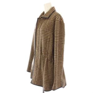 POLO RALPH LAUREN オーバーサイズ ハウンドトゥース ツイード ウール カー コート XS ベージュ