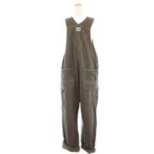 LEE DUNGAREESオーバーオールパンツ サロペット デニム ストライプ L ベージュ 紺 ネイビー LM7254