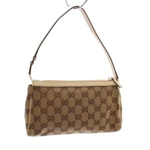GUCCI GGキャンバス アクセサリーポーチ ベージュ ホワイト 145750