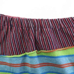 Tao AD2003 フレアスカート イージー マキシ ロング ウエストゴム ストレッチ ストライプ柄 ボーダー柄