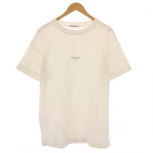 クルーネックTシャツ 半袖 ストレッチ ロゴ プリント ワンポイント XS 白 ホワイト TSHI000018