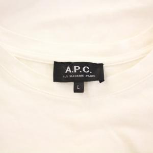 A.P.C. Tシャツ 半袖 クルーネック ロゴ プリント ワンポイント L 白 ホワイト /BB