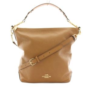 アビーダッフル2wayショルダーバッグ ハンドバッグ レザー キャメル F31507 /YT