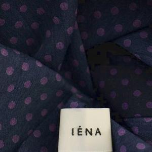 IENA 23AW ボウタイブラウス シャツ ブラウス ドット 水玉 長袖 F 黒 パープル 23051900400030