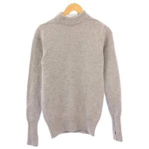 ニット セーター 長袖 ハイネック ストレッチ 無地 ウール 1 グレー /BB