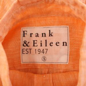 Frank&Eileen フランクアンドアイリーン シャツ ブラウス 長袖 レギュラーカラー 無地 ワンカラー 麻 リネン S オレンジ /BB