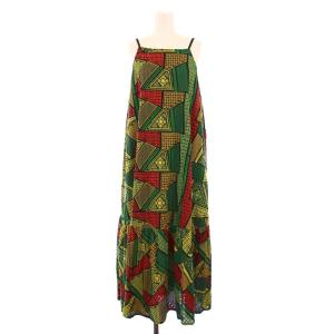 22SS LINDA TURKEY ORGANIC DRESS キャミワンピース ロング S マルチカラー