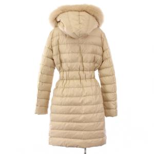 Max Mara Studio MaxMaraStudio ダウンコート アウター ロング丈 フード ファー 40 ベージュ /BB