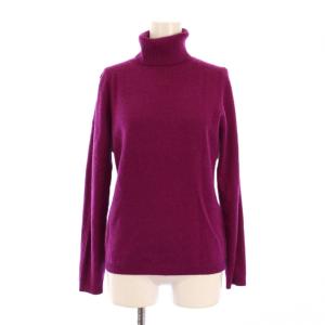 ニット セーター 長袖 タートルネック カシミヤ 8 パープル /BM
