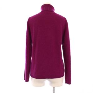 Aquascutum ニット セーター 長袖 タートルネック カシミヤ 8 パープル /BM