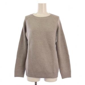 ニット セーター 長袖 クルーネック ウール 8 グレー /BM