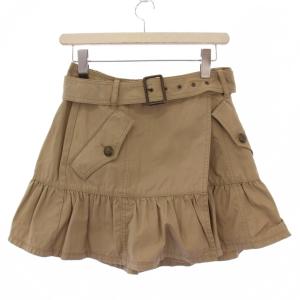 トレンチスカート フレアスカート ミニ丈 ベルト付き 36 ベージュ E1S18-173-40 /BM