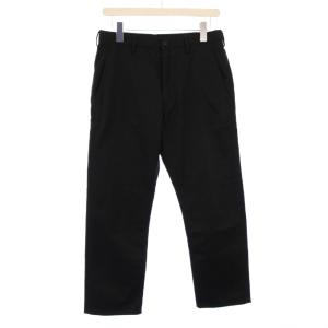 AD2015 テーパードパンツ スラックス ジップフライ ワンカラー XS 黒 ブラック /BB