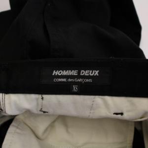 Comme des Garçons Homme Deux AD2015 テーパードパンツ スラックス ジップフライ ワンカラー XS 黒 ブラック /BB