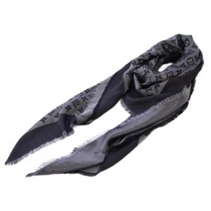 ショール モノグラム シャイン グレー