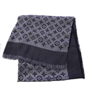 LOUIS VUITTON ショール モノグラム シャイン グレー