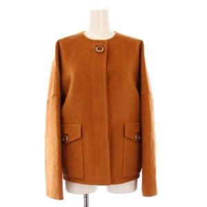 23SS カシミヤショートコート 34 ブラウン 3E0109DZ