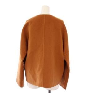 HERMES 23SS カシミヤショートコート 34 ブラウン 3E0109DZ