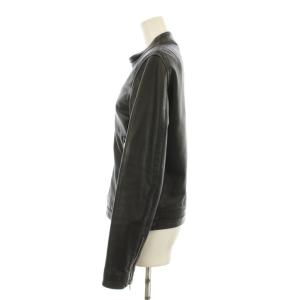 MACPHEE ライダースジャケット シングル レザージャケット シープレザー ジップアップ 36 黒 ブラック 12-07-61-07701