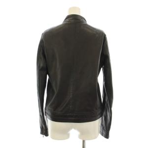 MACPHEE ライダースジャケット シングル レザージャケット シープレザー ジップアップ 36 黒 ブラック 12-07-61-07701