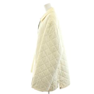 Salvatore Ferragamo キルティングジャケット 中綿 裏地ヒョウ柄 シルク 絹 アウター L アイボリー /AN41