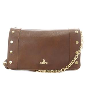 オーブ チェーンショルダーバッグ ブラウン