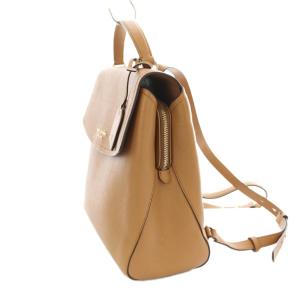 kate spade new york トンプソン リュックサック デイバッグ フラップ レザー ロゴ チャーム キャメル K4408 /KU