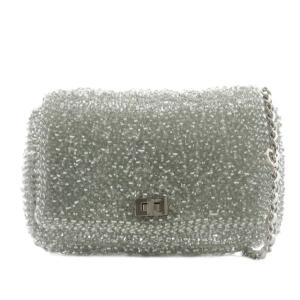 ショルダーバッグ ワイヤーバッグ チェーン シルバー色 /AN6