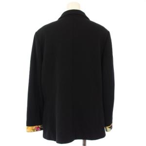 LEONARD FASHION 中綿ジャケット ブルゾン 花柄 ジップアップ アウター 13AR 黒 0341401 /TK