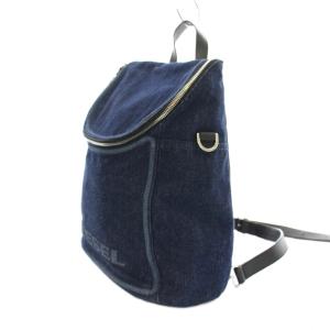 DIESEL リュックサック デイバッグ ショルダーバッグ 2way デニム レザー インディゴブルー /KU
