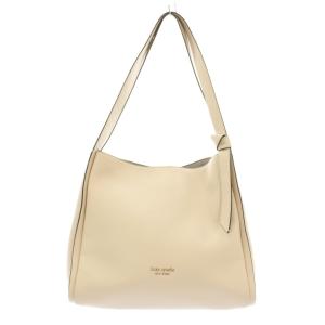 ノット ラージ ショルダー バッグ ワンショルダーバッグ ペブルレザー ロゴ 白 ホワイト K4395