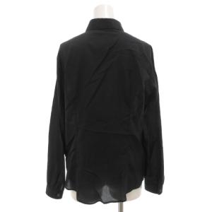 BURBERRY LONDON シアーシャツ ブラウス 絹 シルク 40 黒 ブラック ピーターパンカラー ピンタック /GV