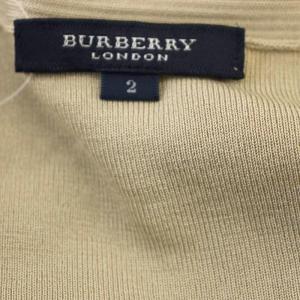 BURBERRY LONDON カーディガン シルク混 ニット 長袖 2 ベージュ FBD20-292-42 /G