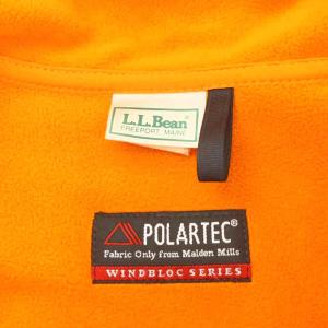 L.L.BEAN WINDBLOC SERIES フリースジャケット ジップアップ オレンジ 紺 ネイビー /AN43