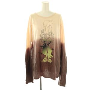 MARITHE FRANCOIS GIRBAUD Tシャツ ロンT カットソー 長袖 L ブラウン マルチカラー